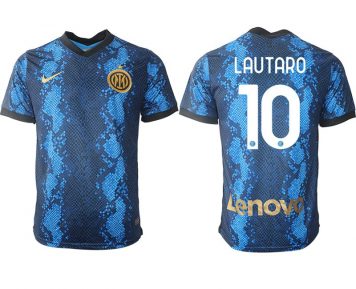 Inter Milan Lautaro Martínez #10 Herren Heimtrikot 21/22 Fußballtrikots Kurzarm