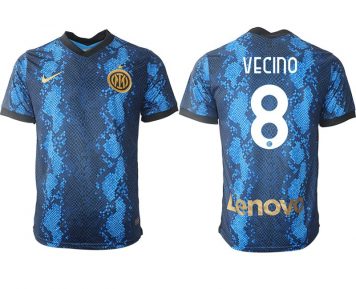 Inter Milan Matías Vecino #8 Herren Heimtrikot 21/22 Home Fußballtrikots Kurzarm