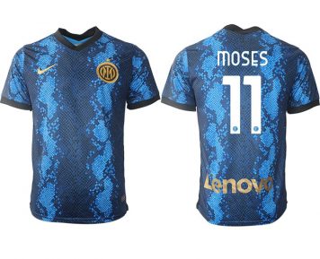 Inter Milan Moses #11 Herren Heimtrikot 21-22 Fussballtrikots Kurzarm Online