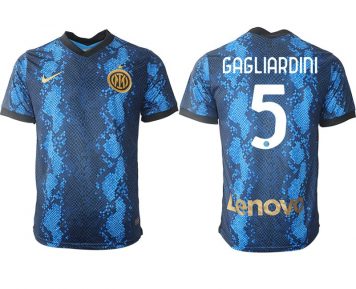 Inter Milan Roberto Gagliardini #5 Junge Männer Heimtrikot 21/22 Kurzarm