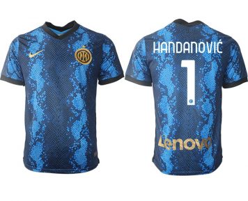 Inter Milan Samir Handanović #1 Herren Heimtrikot 21/22 Fußballtrikots Kurzarm