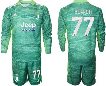 Kaufe dein Juventus Turin Torwart Trikot 2021/22 Buffon 77# Langarm + Kurze Hosen