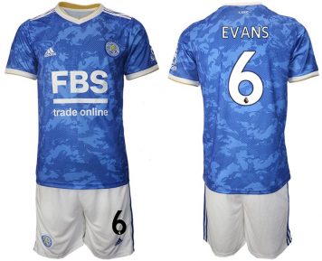 Leicester City Jonny Evans 6 Heim Trikot Home 2021-22 Kurzarm + Kurze Hosen