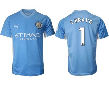 Manchester City Claudio Bravo #1 Herren Heimtrikot 21/22 Kurzarm Online Kaufen