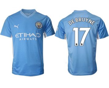 Manchester City Kevin De Bruyne #17 Herren Heimtrikot 21/22 Fußballtrikots Kurzarm