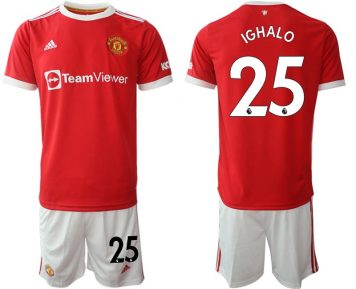 Manchester United Fussballtrikot IGHALO 25 Heim Trikotsatz rot im Sale