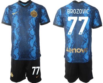 Marcelo Brozović #77 Inter Mailand 2021/22 Home Fußballtrikot-Set