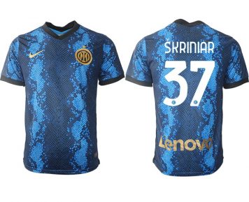 Milan Škriniar #37 Inter Milan Herren Fußball Trikot 21/22 Heimtrikot Kurzarm