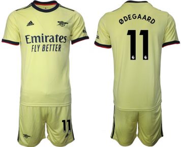 Ødegaard 8# Trikotsatz FC Arsenal Gelbe Trikots Auswärts 2021/22 + Kurze Hosen