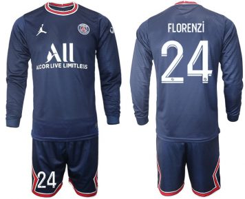 PSG Paris Saint-Germain 21/22 Herren Heimtrikot Florenzi 24# Langarm + Kurze Hosen