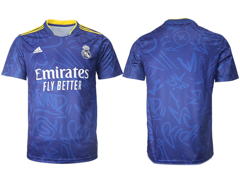 Real Madrid Herren Auswärtstrikot 2021-22 blau/weiß