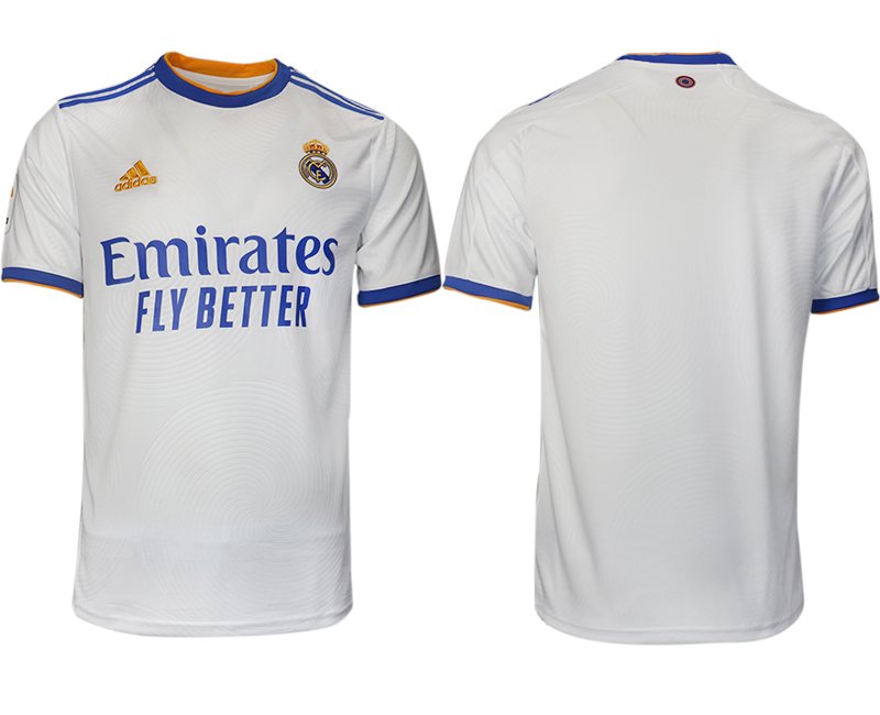 Real Madrid Herren Heimtrikot 2021-22 weiß blau ein Trikot für Fans zum Feiern
