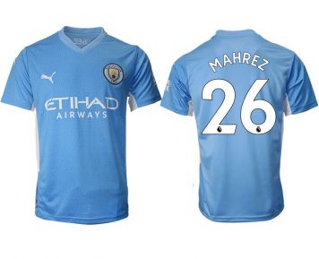 Riyad Mahrez #26 Manchester City FC Herren Heimtrikot 21-22 Kurzarm