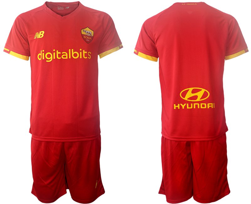 AS Roma Herren Heimtrikot 2021/22 Fußballtrikot Kurzarm rot