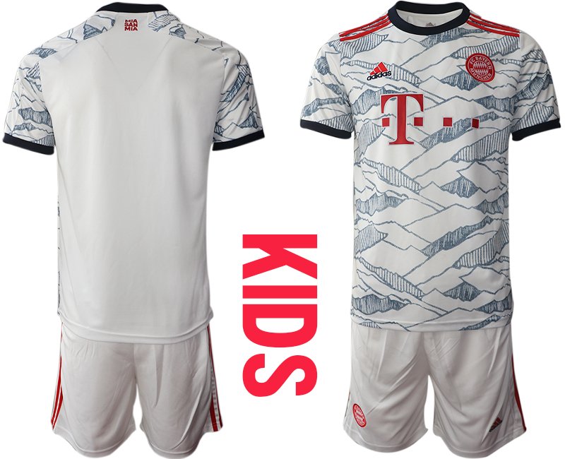 Ausweichtrikot Weiß FC Bayern München Trikot 3rd 2021/2022 Kinder