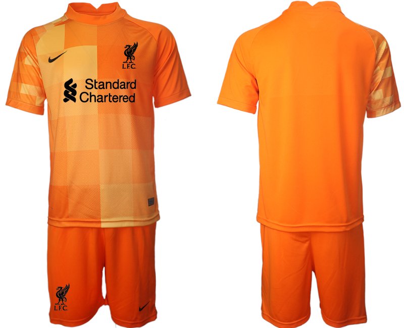 FC Liverpool 2021/2022 Orange Goalkeeper Shirt + Shorts