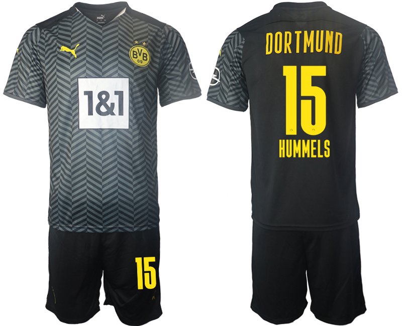 Fußballtrikot BVB Borussia Dortmund 2021/22 Auswärtstrikot Grau mit Aufdruck Hummels 15