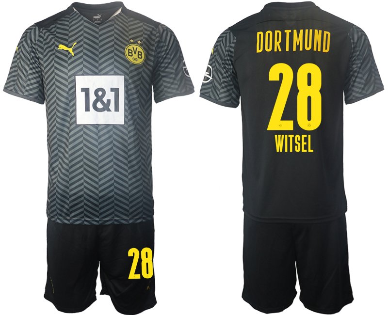 Fußballtrikot Borussia Dortmund 2021/22 Auswärtstrikot Grau mit Aufdruck WITSEL 28