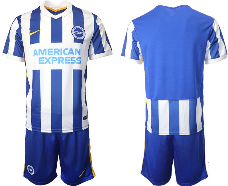 Günstige Fußballtrikots Brighton & Hove Albion Heimtrikot 2021-22 blau/weiß