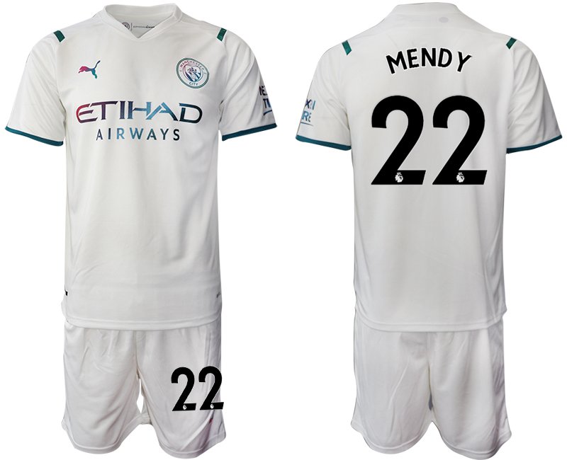 Manchester City Auswärtstrikot 2021-22 mit Aufdruck MENDY 22