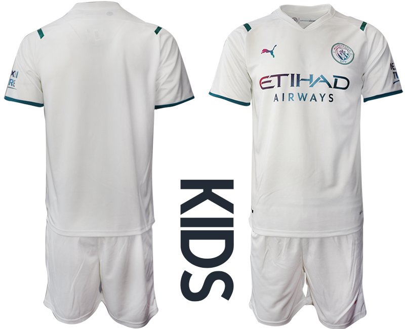 Manchester City Auswärtstrikot Replica 2021/22 für Kinder