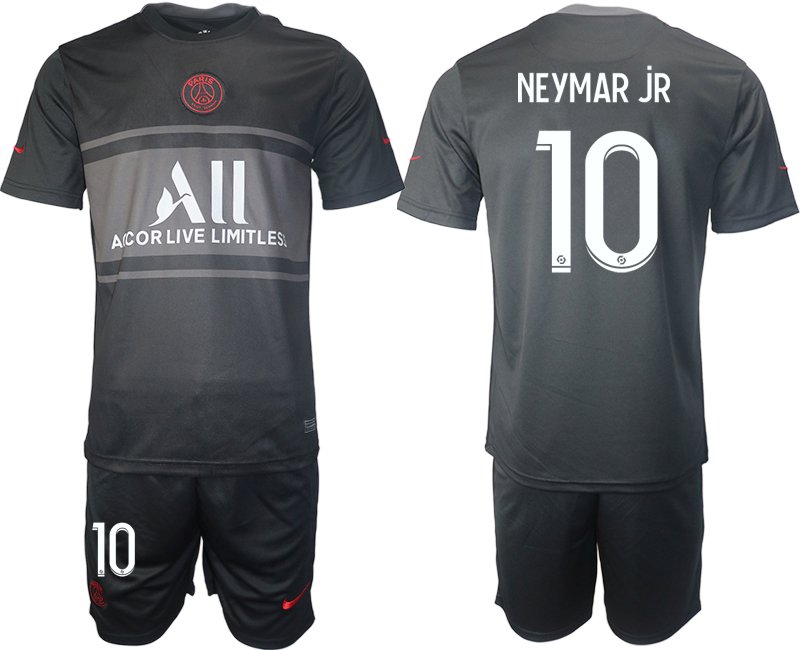 Neymar Jr 10 Paris Saint-Germain Ausweichtrikot 2021/2022 schwarz/grau online kaufen