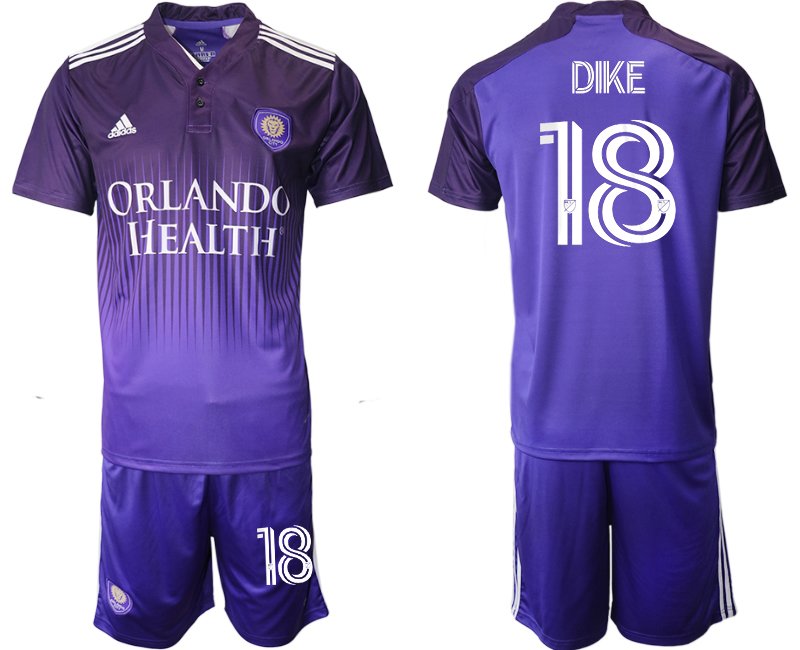 Orlando City SC DIKE 18# Purple 2021 Thick N Thin Player Jersey