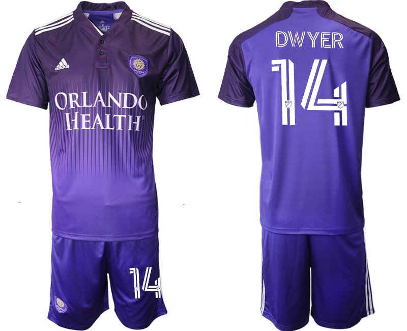 Orlando City SC DWYER 14 Purple 2021 Thick N Thin Player Jersey