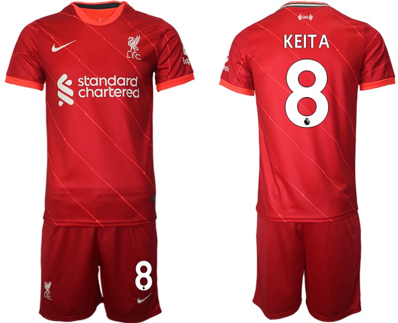 Personalisierbar FC Liverpool Heimtrikot 2021/22 rot Trikotsatz KEITA 8