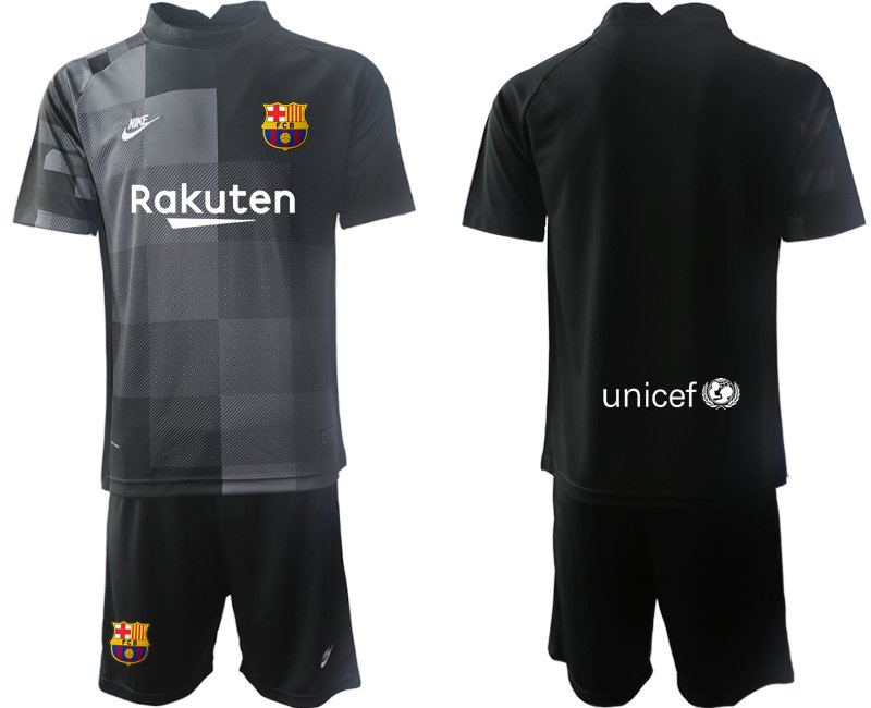 Personalisierbar Fußball Trikotsatz FC Barcelona Torwarttrikot 2021/2022 Schwarz