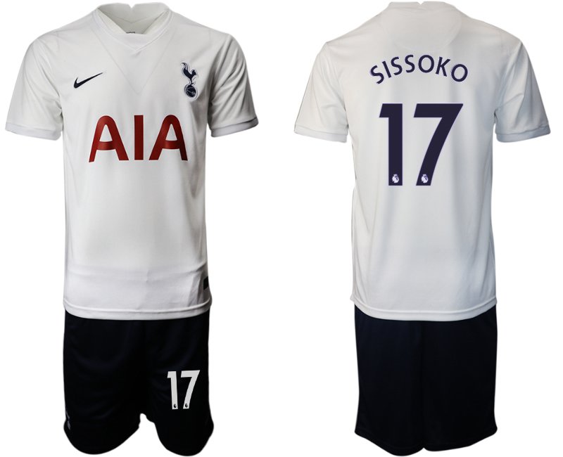 Personalisierbar Fußball Trikotsatz Tottenham Hotspur Heimtrikot 2021/22 weiß SISSOKO 17