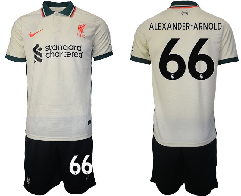 Personalisierbar Trikotsatz FC Liverpool 2021-22 Auswärts Trikot Alexander-Arnold 66