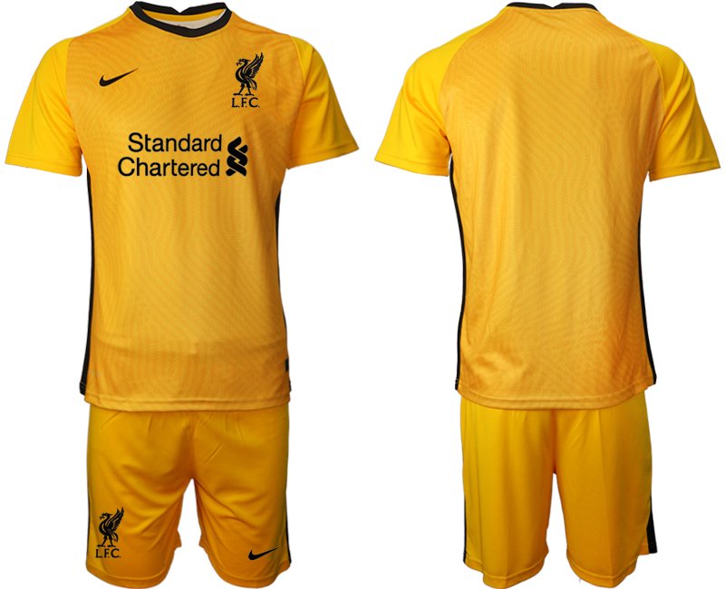 Personalisierbar Trikotsatz FC Liverpool Torwarttrikot 2021/2022 gelb