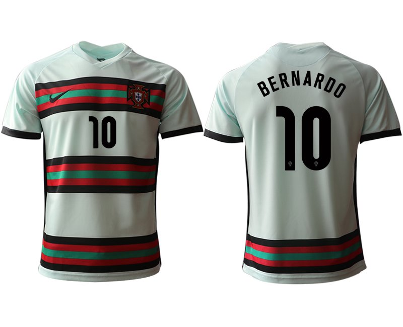 Portugal Auswärtstrikot EURO 2020-21 mit Aufdruck Bernardo 10 online kaufen