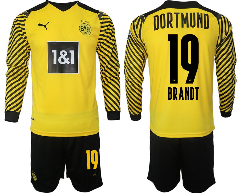 Trikotsatz BVB Borussia Dortmund Heimtrikot 2021-22 gelb-schwarz Langarm Brandt 19
