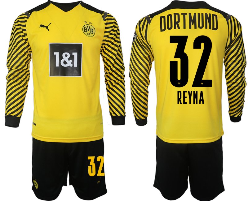 Trikotsatz BVB Borussia Dortmund Heimtrikot 2021-22 gelb-schwarz Langarm Reyna 32