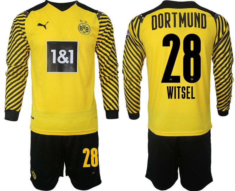 Trikotsatz BVB Borussia Dortmund Heimtrikot 2021-22 gelb-schwarz Langarm Witsel 28