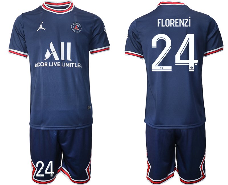 Trikotsatz Paris Saint Germain Heimtrikot 2021-22 Fußballtrikot mit Aufdruck FLORENZI 24