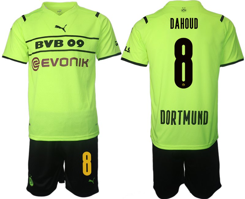 BVB Borussia Dortmund 2021/22 CUP Trikot Herren gelb/schwarz mit Aufdruck Dahoud 8