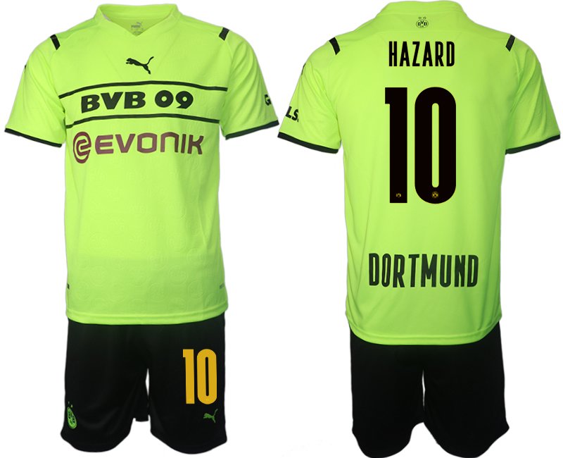 BVB Borussia Dortmund 2021/22 CUP Trikot Herren gelb/schwarz mit Aufdruck Hazard 10