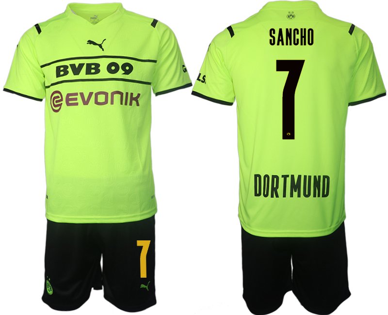 BVB Borussia Dortmund 2021/22 CUP Trikot Herren gelb/schwarz mit Aufdruck Sancho 7