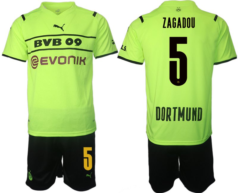 BVB Borussia Dortmund 2021/22 CUP Trikot Herren gelb/schwarz mit Aufdruck Zagadou 5