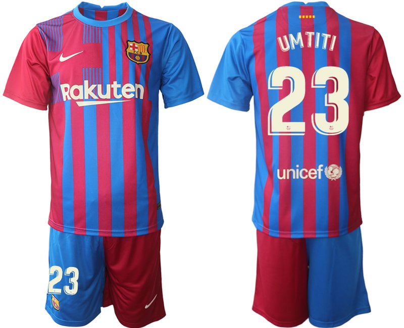 FC Barcelona 2021/22 Herren Heimtrikot blau/rot mit Aufdruck UMTITI 23