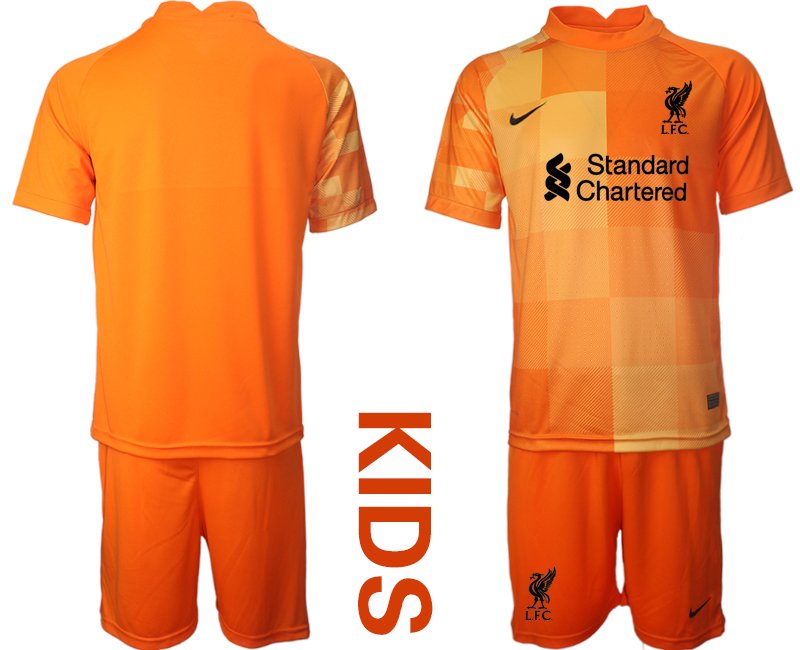 Fußball Trikot FC Liverpool Torwarttrikot Orange für Kinder