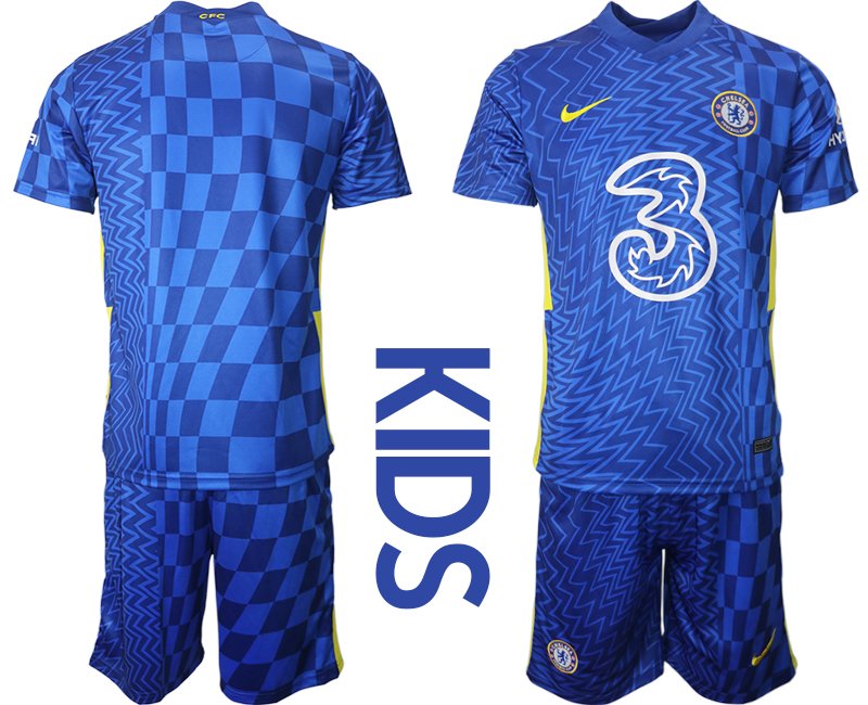 Fußball Trikotsatz FC Chelsea Heimtrikot 2021/22 Kinder blau