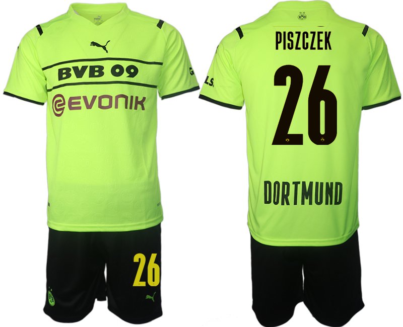 Fußballtrikot BVB Borussia Dortmund 2021/22 CUP Shirt gelb/schwarz mit Aufdruck Piszczek 26