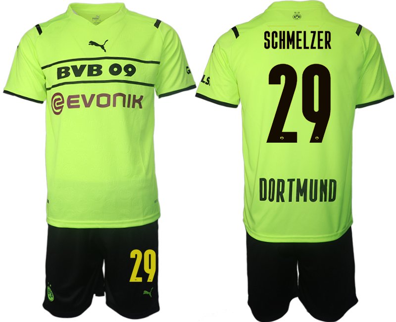Fußballtrikot BVB Borussia Dortmund 2021/22 CUP Shirt gelb/schwarz mit Aufdruck Schmelzer 29