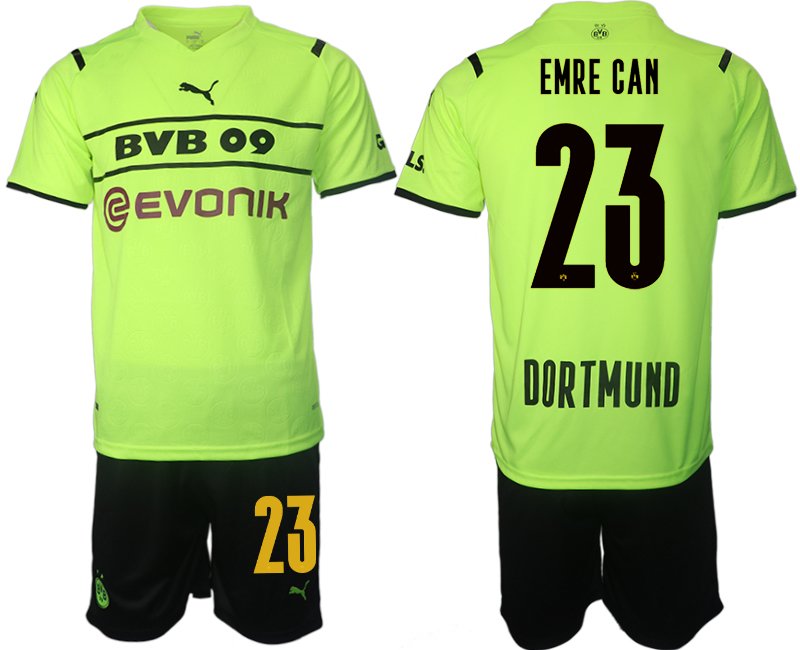 Herren BVB Borussia Dortmund 2021/22 CUP Shirt gelb/schwarz mit Aufdruck Emre Can 23