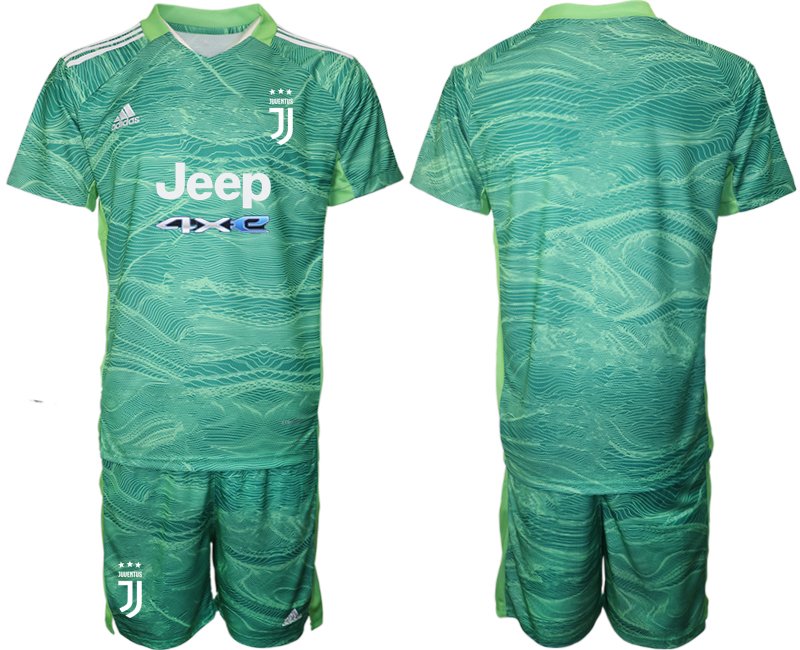 Herren TW-Trikot Juventus Turin Goalie Trikot Set 2021-22 in grün