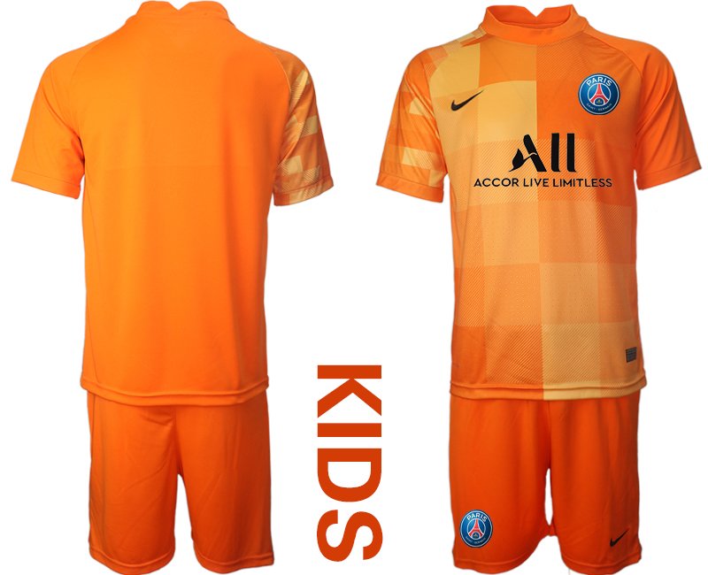 Personalisierbar Kinder Paris Saint Germain PSG Torwarttrikot in orange